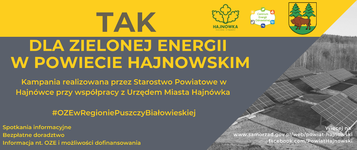 powiat hajnowski - kampania "Tak dla zielonej energii"