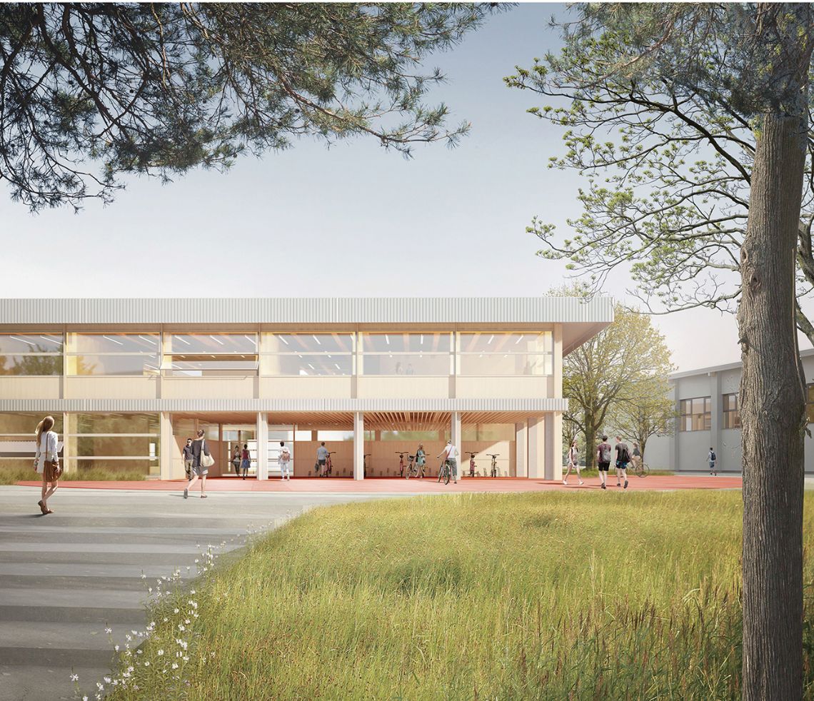 wizualizacja hiperbazy- supernowoczesnego zaplecza warsztatowego dla Zespołu Szkół Rolniczych CKZ w Świdwinie