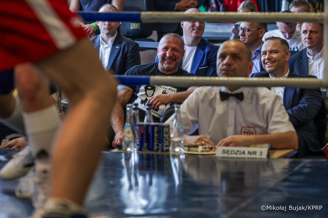 prezydent RP Karol Nawrocki i Maciej Brzostek na otwarciu Memoriału im. Jana Biangi