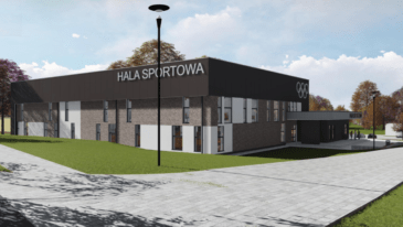 hala sportowa w Biskupcu - wizualizacja