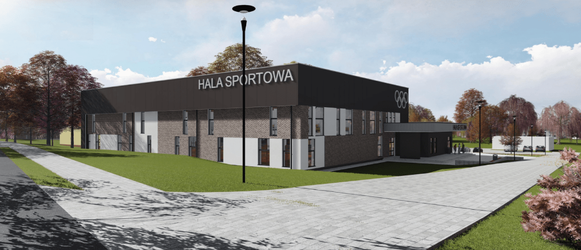 hala sportowa w Biskupcu - wizualizacja