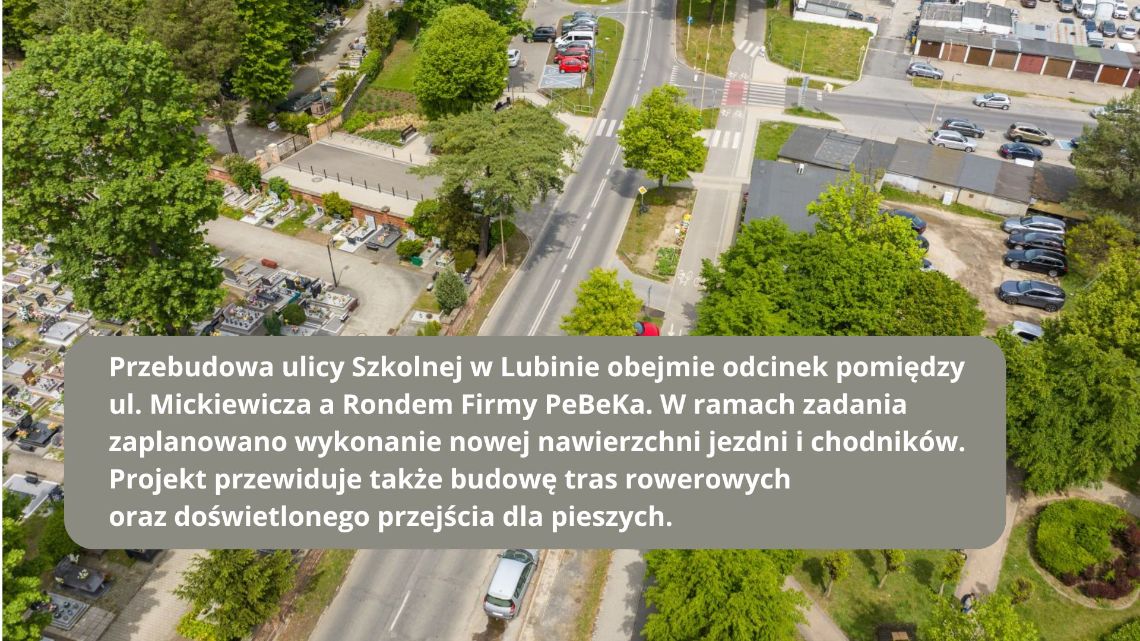 przebudowa ulicy Szkolnej w Lubinie