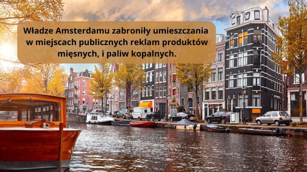 Amsterdam zakazuje reklamy mięsa i paliw kopalnych