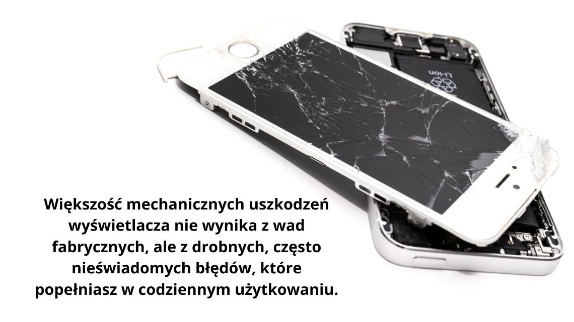 pęknięcie ekranu w smartfonie